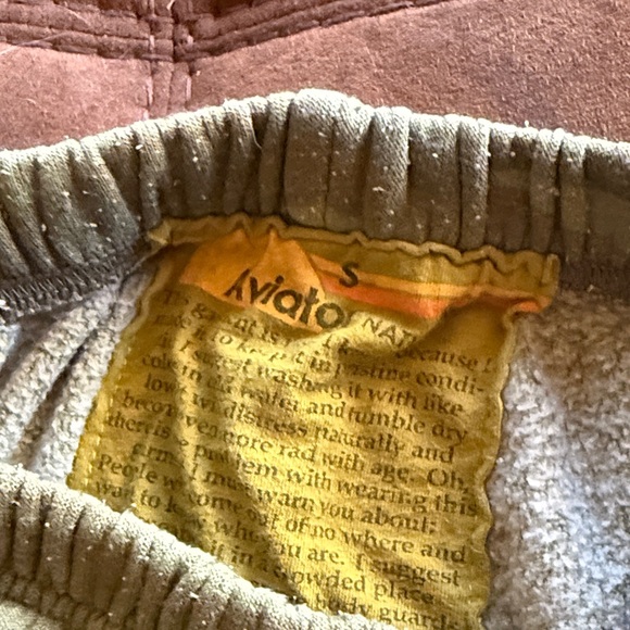 Aviator Nation Olive Tie-Dye Joggers with Rainbow Side Stripes - Picture 3 of 6